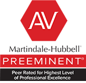 AV Preeminent rated by Martindale-Hubbell
